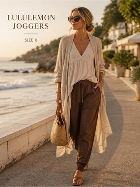 Lululemon Brown Joggers - Drawstring Relaxed Fit
